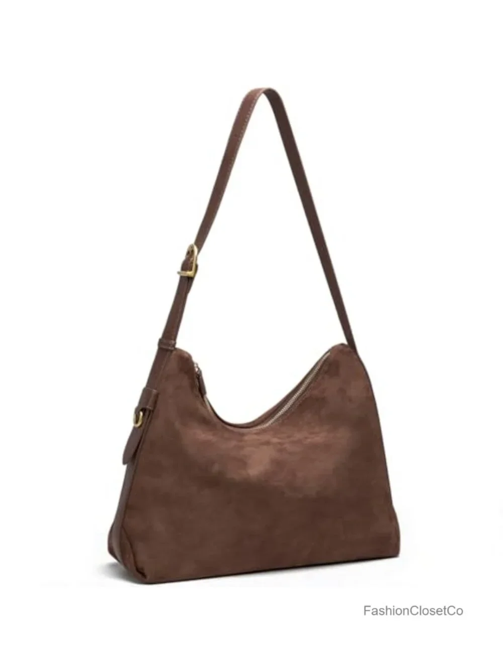 Slouchy Hobo Shoulder Bag with Adjustable Strap 5 Pockets Fits Tablet